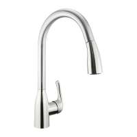 hot sell Good online reviews brushed nickel finish pull out/down  kitchen faucet mixer