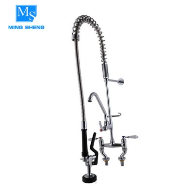 Easy install 304 stainless steel pre rinse low cost modern pullout spiral kitchen faucet with sprayer