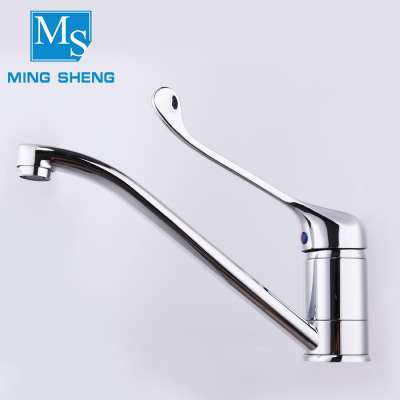 2017 Bathroom Sanitary Ware Long Handle Basin Mixer Tap Faucet with Long Spout