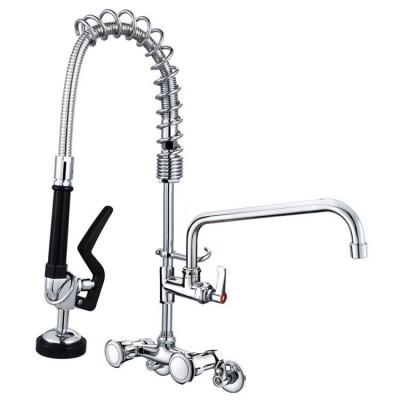 Amazon Canada Hot Sell Adjustable Center Wall Kitchen Sink Tap Mini Pre Rinse Unit with Pull Down Spray