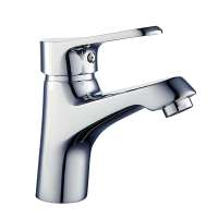 Single hole chrome brass single handle bathroom wash basin faucet